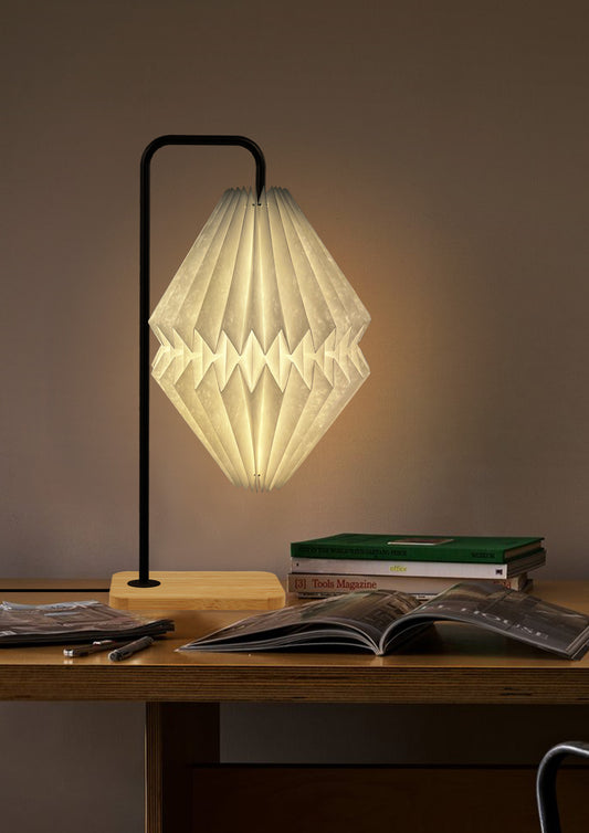 Ivory Still – Minimal White Origami Lamp